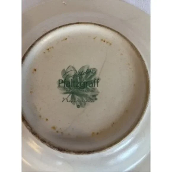 Set Of 2 Pfaltzgraff  Portfolio Naturewood 8" Salad Side Plate Herb Watering Can - Picture 5 of 6